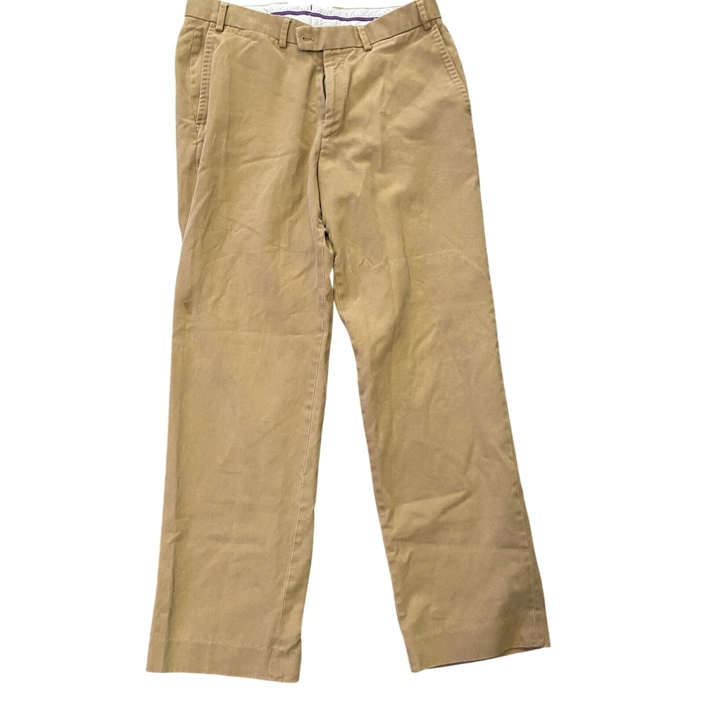 Hiltl‎ Dayne-HLC-So Mens Tan Khaki Cotton Chino Trousers Pants 33/38 33x38